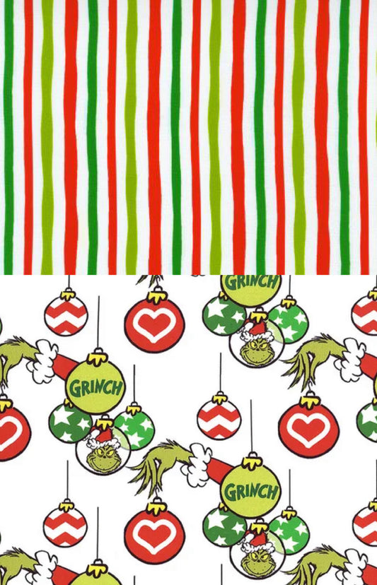 Grinch 3 Reversible Snap On Bandana