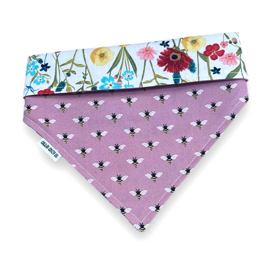 Busy Bees Reversible Snap On Bandana
