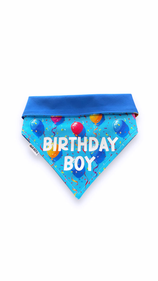 Birthday Boy Bandana - Blue Balloons