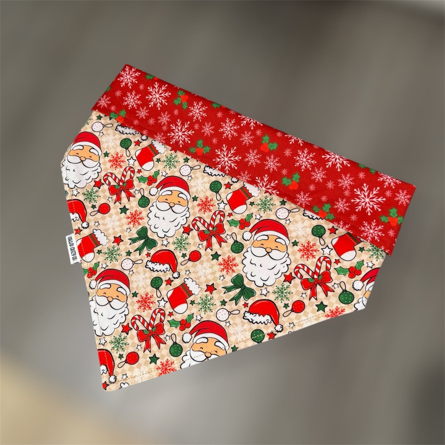 Classic Santa Christmas Snap On Bandana