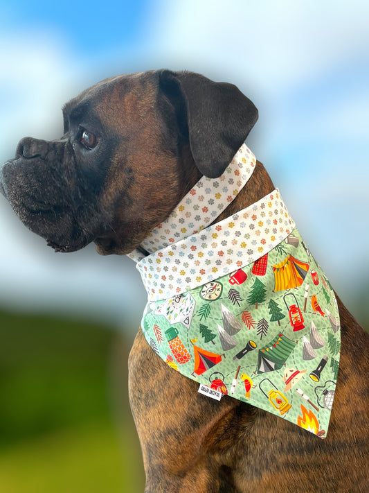 Happy Tails Reversible Snap On Bandana