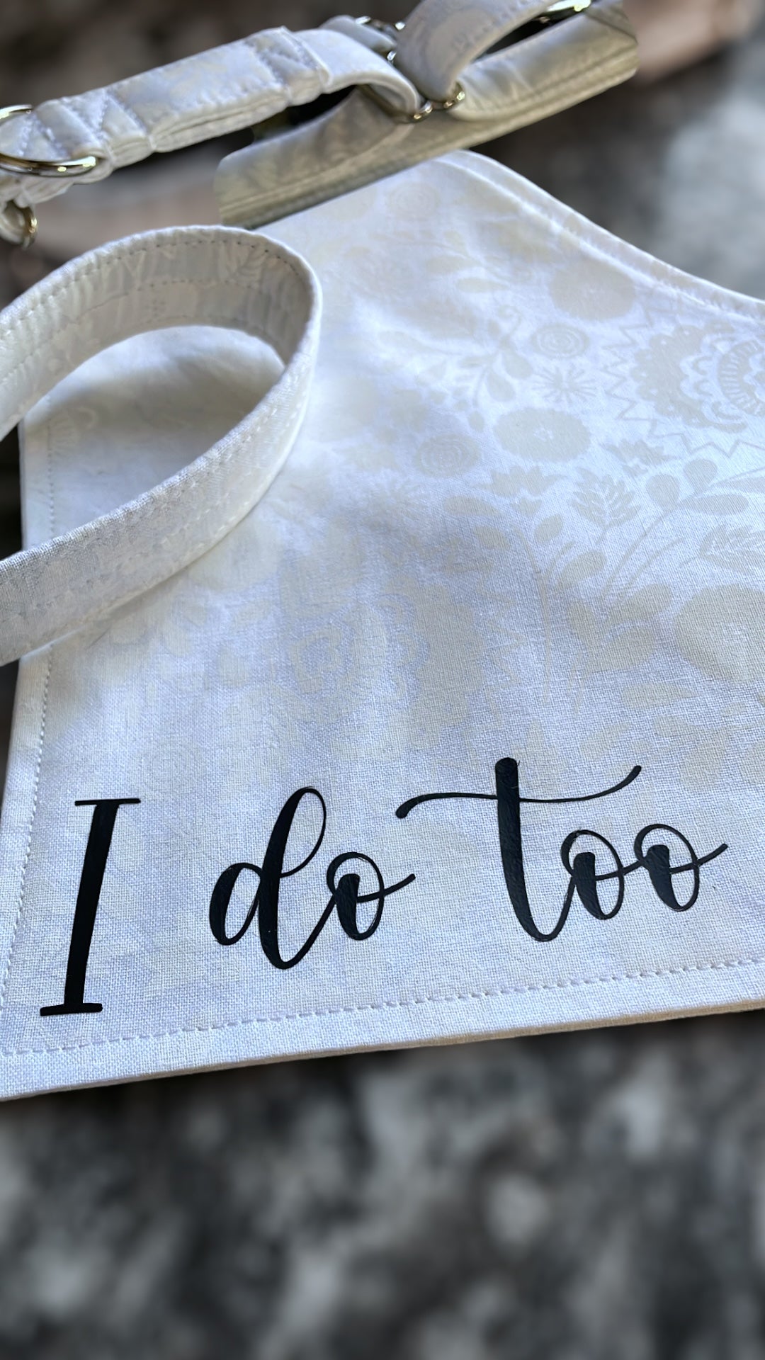 I do too White Floral Wedding Dog and Cat Bandana
