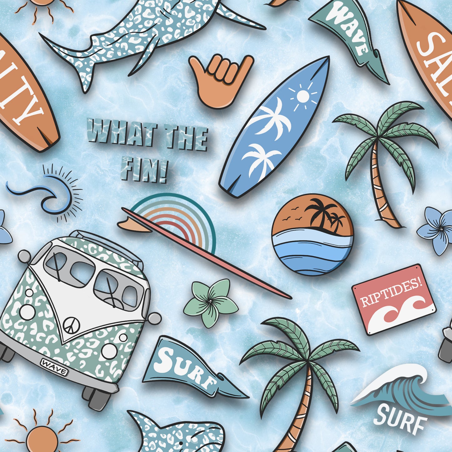 PREORDER - Surf "No Bounds" Collection Snap On Bandana