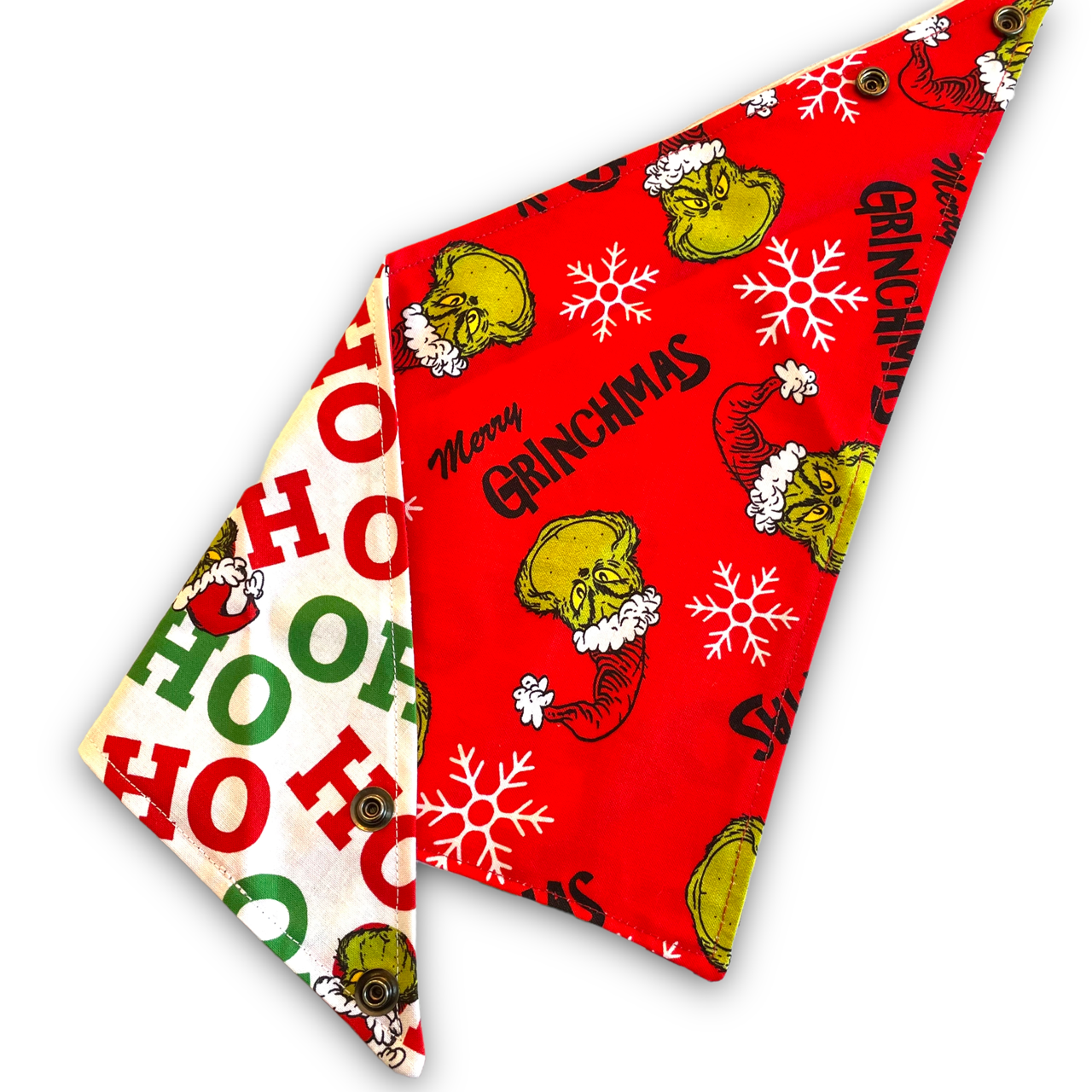 Grinch 5 Christmas Reversible Snap On Bandana