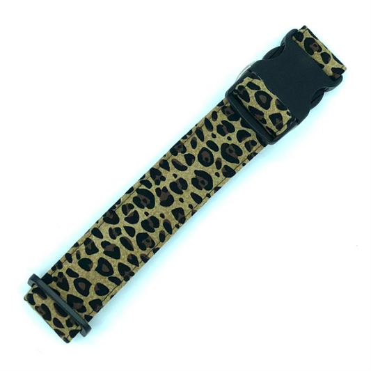 Leopard Print Dog Collar - Martingale or Buckle Style - Embroidery Available