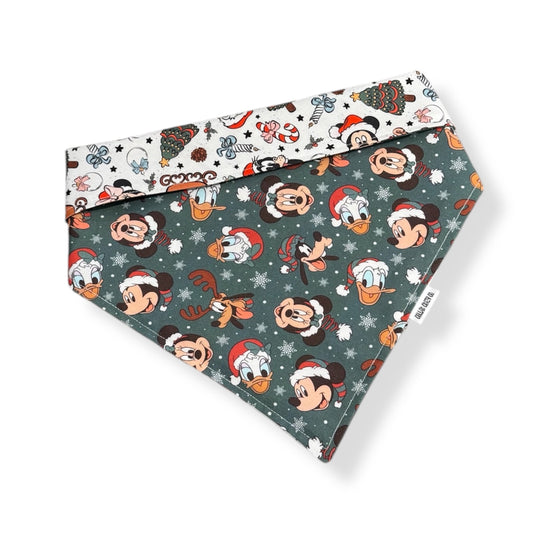 Mickeys Christmas Snap On Bandana