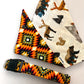 Orange Aztec Dog Collar - Martingale or Buckle Style - Embroidery Available