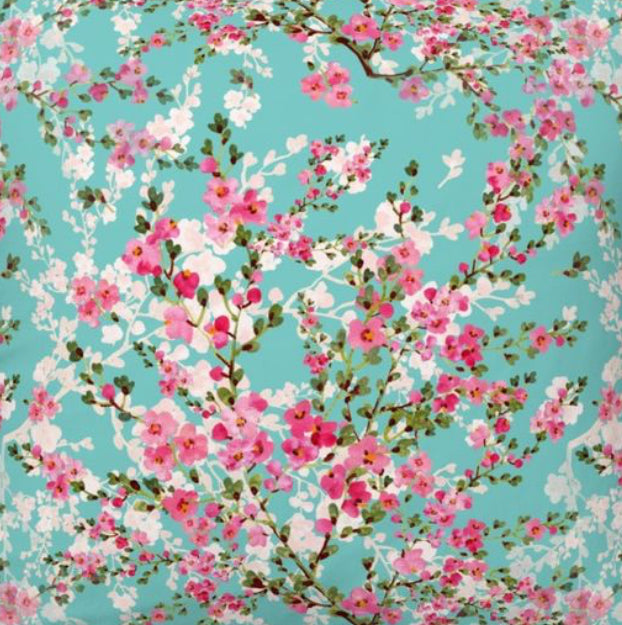 Cherry Blossoms Dog Collar - Martingale or Buckle Style - Embroidery Available