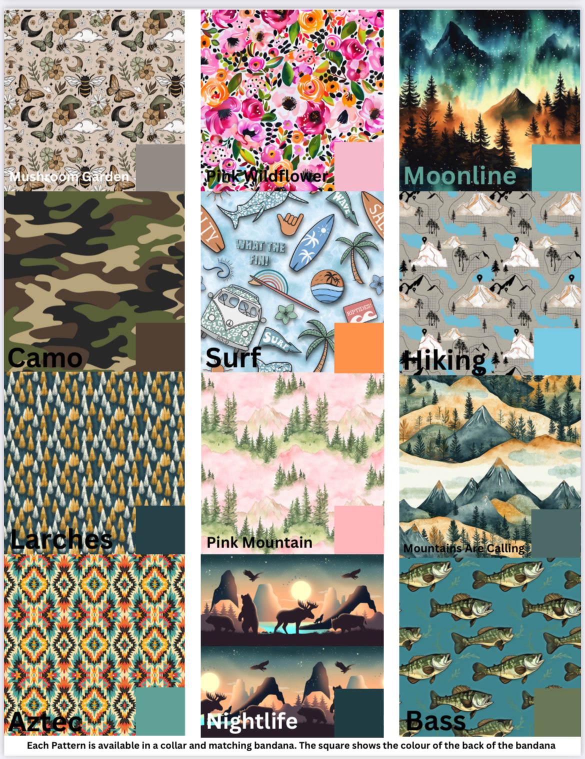 PREORDER - Mushroom Garden "No Bounds" Collection Snap On Bandana